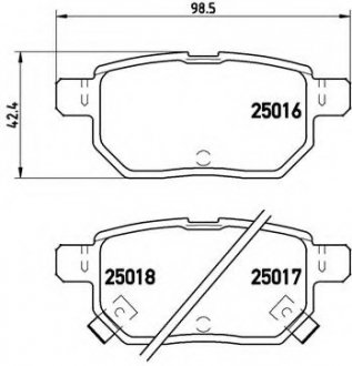 Тормозные колодки дисковые BREMBO P83133 (фото 1)