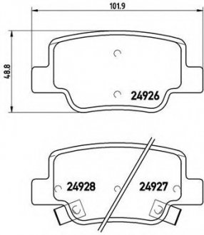 Тормозные колодки дисковые BREMBO P83114 (фото 1)