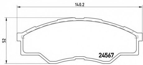 Тормозные колодки дисковые BREMBO P83096 (фото 1)