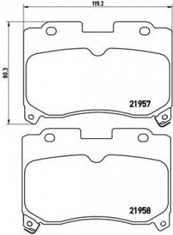 Тормозные колодки дисковые BREMBO P83090 (фото 1)