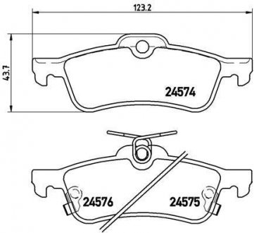 Тормозные колодки дисковые BREMBO P83087 (фото 1)