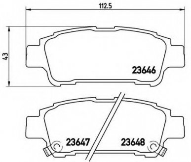 Тормозные колодки дисковые BREMBO P83056 (фото 1)