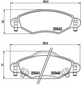 Гальмівні колодки дискові BREMBO P83053 (фото 1)