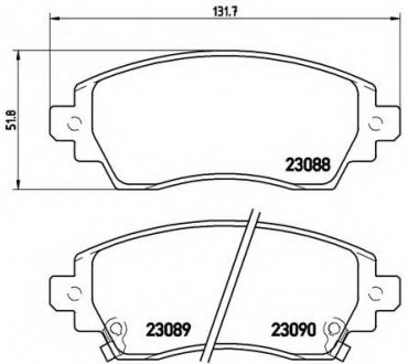 Тормозные колодки дисковые BREMBO P83042 (фото 1)