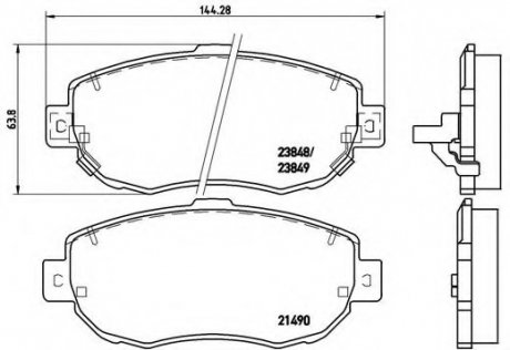 Гальмівні колодки дискові BREMBO P83037 (фото 1)