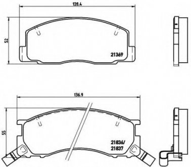 Гальмівні колодки дискові BREMBO P83029 (фото 1)