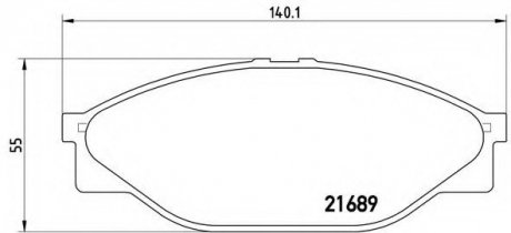 Тормозные колодки дисковые BREMBO P83023 (фото 1)