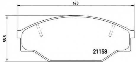 Тормозные колодки дисковые BREMBO P83013 (фото 1)