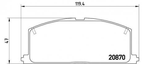 Тормозные колодки дисковые BREMBO P83011 (фото 1)