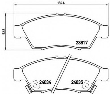 Тормозные колодки дисковые BREMBO P79014 (фото 1)