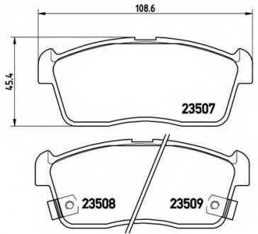 Тормозные колодки дисковые BREMBO P79012 (фото 1)