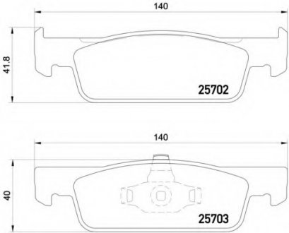 Тормозные колодки дисковые BREMBO P68059 (фото 1)