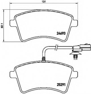 Гальмівні колодки дискові BREMBO P68058 (фото 1)