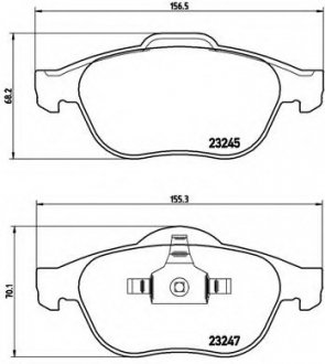 Гальмівні колодки дискові BREMBO P68040 (фото 1)