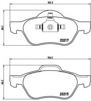 Гальмівні колодки дискові BREMBO P68029 (фото 1)