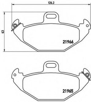 Тормозные колодки дисковые BREMBO P68021 (фото 1)