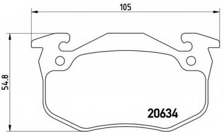 Гальмівні колодки дискові BREMBO P68020 (фото 1)