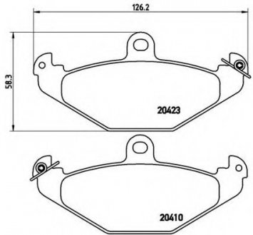 Тормозные колодки дисковые BREMBO P68017 (фото 1)