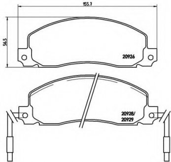 Гальмівні колодки дискові BREMBO P68006 (фото 1)