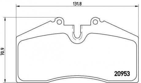 Гальмівні колодки дискові BREMBO P65005 (фото 1)