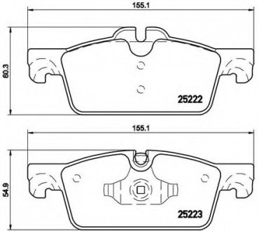 Тормозные колодки дисковые BREMBO P61112 (фото 1)