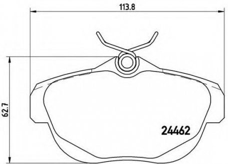 Гальмівні колодки дискові BREMBO P61087 (фото 1)