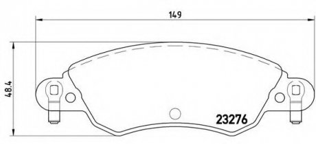 Тормозные колодки дисковые BREMBO P61070 (фото 1)