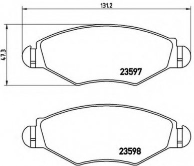 Тормозные колодки дисковые BREMBO P61063 (фото 1)