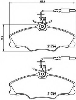 Гальмівні колодки дискові BREMBO P61056 (фото 1)