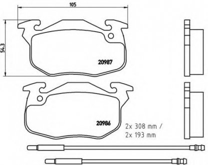 Гальмівні колодки дискові BREMBO P61044 (фото 1)