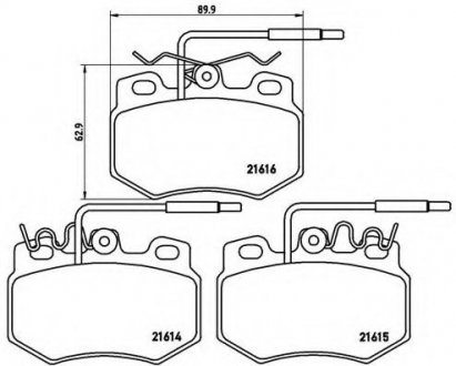 Тормозные колодки дисковые BREMBO P61041 (фото 1)