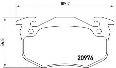 Тормозные колодки дисковые BREMBO P61032 (фото 1)