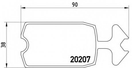 Гальмівні колодки дискові BREMBO P61002 (фото 1)