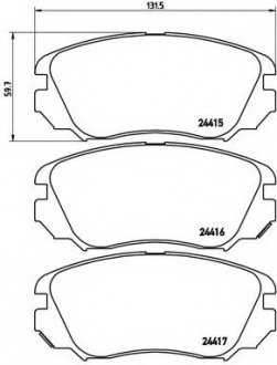 Тормозные колодки дисковые BREMBO P59054 (фото 1)