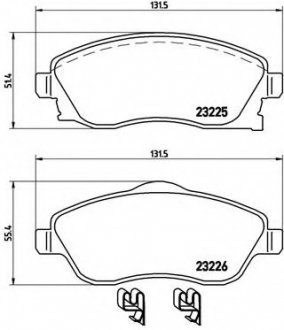 Тормозные колодки дисковые BREMBO P59036 (фото 1)