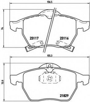 Тормозные колодки дисковые BREMBO P59029 (фото 1)