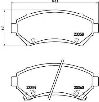 Тормозные колодки дисковые BREMBO P59028 (фото 1)