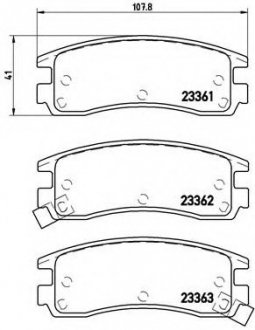 Тормозные колодки дисковые BREMBO P59027 (фото 1)