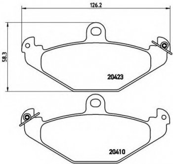 Гальмівні колодки дискові BREMBO P59026 (фото 1)