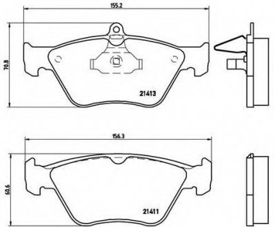 Тормозные колодки дисковые BREMBO P59019 (фото 1)