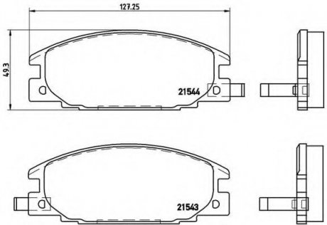 Гальмівні колодки дискові BREMBO P59015 (фото 1)