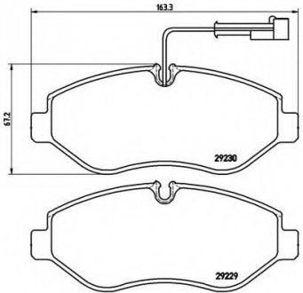 Тормозные колодки дисковые BREMBO P56066 (фото 1)