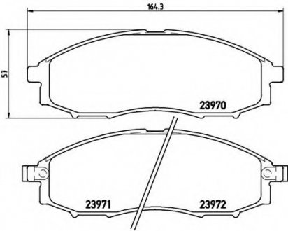 Тормозные колодки дисковые BREMBO P56049 (фото 1)