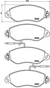 Тормозные колодки дисковые BREMBO P56042 (фото 1)