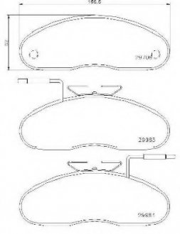 Гальмівні колодки дискові BREMBO P56019 (фото 1)