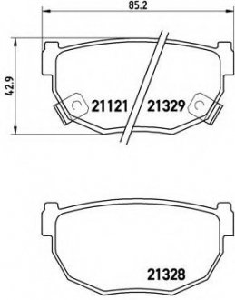 Гальмівні колодки дискові BREMBO P56010 (фото 1)