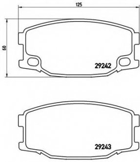 Тормозные колодки дисковые BREMBO P54035 (фото 1)