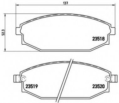 Тормозные колодки дисковые BREMBO P54027 (фото 1)