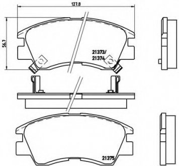 Гальмівні колодки дискові BREMBO P54008 (фото 1)