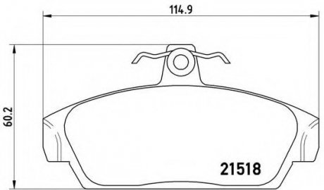 Тормозные колодки дисковые BREMBO P52015 (фото 1)